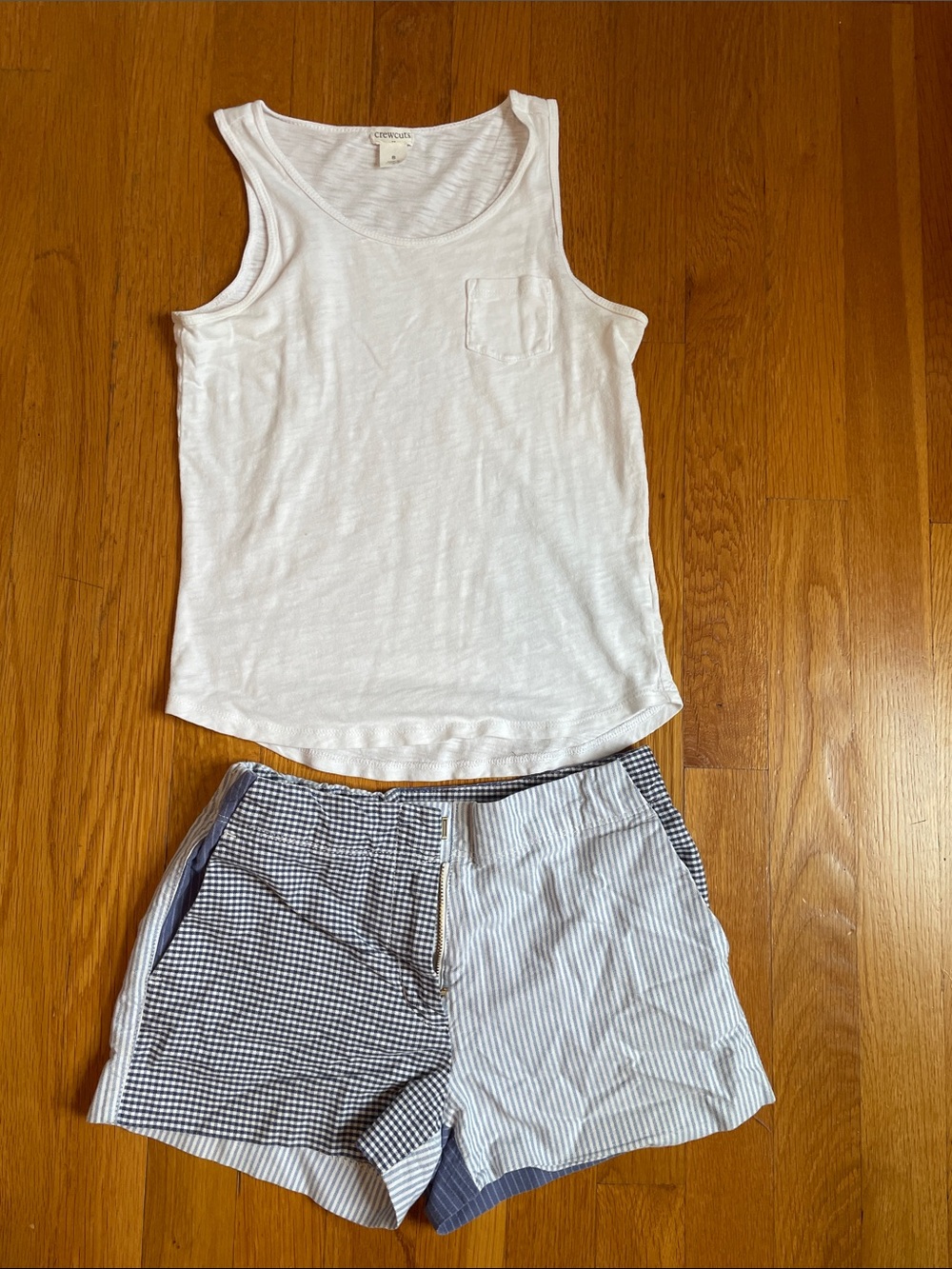 Crewcuts Tank Top (size 8) & Blue Patterned Shorts Set (size 10)